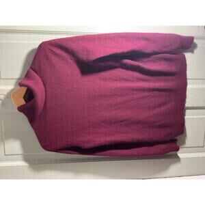 Cashmere By Bloomingdales Burgundy Turtleneck Sweater Large
